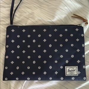 Used once Herschel Supply Company Navy Clutch Bag
